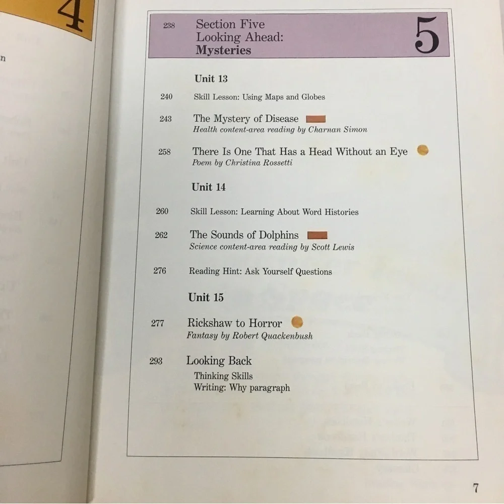 VINTAGE 1989 On Parade Book Classroom Reading Level 8 Schoolbook Homeschooling